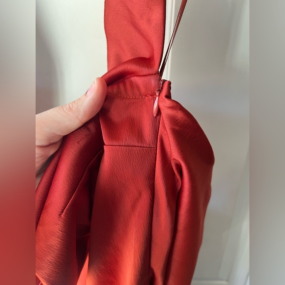 NEW Anthropologie cowl neck halter MIDI dress in red size large women’s NWT - Picture 6 of 7